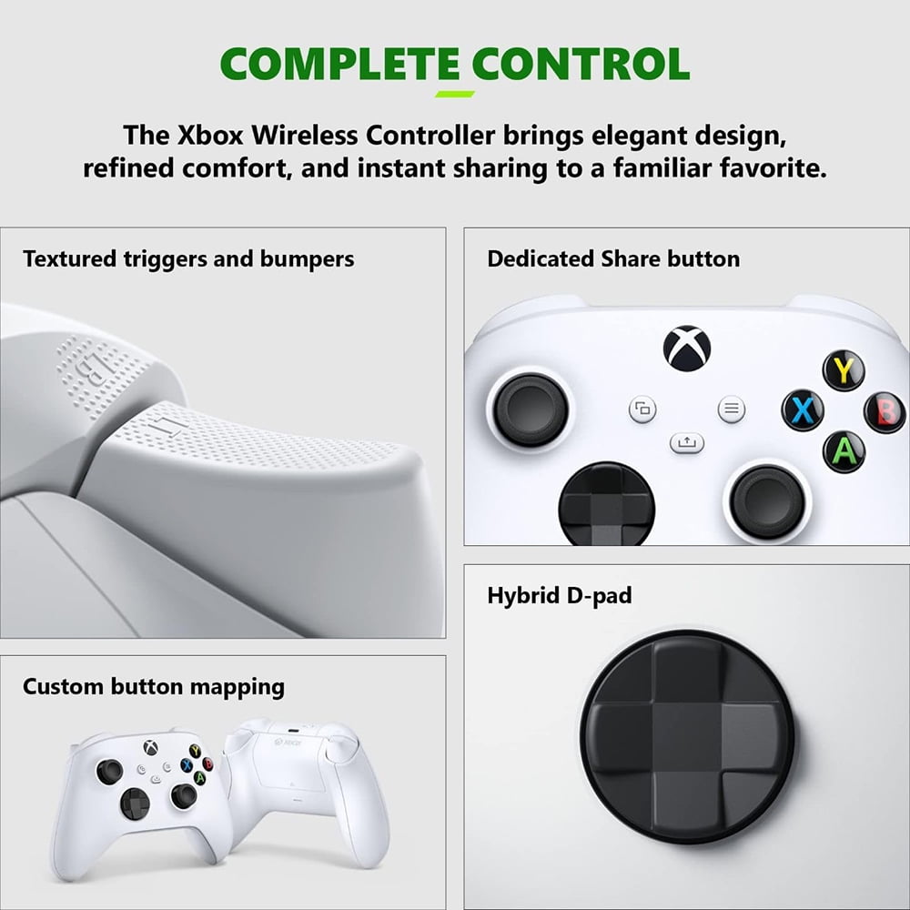 Restored Microsoft Xbox Series S 512GB SSD All Digital, Disc-Free Gaming Console, White (Refurbished)