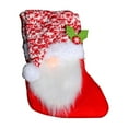 thumbnail image 1 of Fiudx Decoración Navideña, Sombrero de Lentejuelas con Diseño de Anciano Sin Rostro, Fibra Acrílica, Ideal para Árbol de Navidad y Fiestas, Bolsa de Regalo Festiva, Colores Blanco, Lino y Morado, 16, 1 of 2