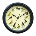 thumbnail image 3 of GROWTH TANK Musical Birds Wall Sound Clock Battery Operated for Household Interior Decor Black 32cm, 3 of 9
