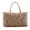 Brown BW, variant on WIZUTIZ Travel Makeup Bag Cosmetic Pouch for Women Cosmetic Bags Travel Makeup Case Organizer Womens Travel Toiletry Bag Double Layer Portable Open Flat Leopard Animal Print Bags White