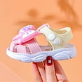 thumbnail image 5 of Gubotare Baby Sandals Girl Baby Boys Girls Sandals, Soft Non-Slip Rubber Sole Summer Toddler Baby Walking Shoes, Flat Shoes First Walkers Size 4.5 (Pink, 4.5), 5 of 9