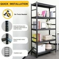 thumbnail image 4 of Heavy Duty Shelving Unit for Garage Storage, Storage rack,  2500lbs Capacity & Customizable Metal Shelves, 5-Tier Industrial Standing Shelf, 78"H Shelves Organizer, 4 of 8