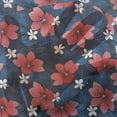 thumbnail image 3 of Navy and Blush Tulle Curtains with Rod Pocket, Exotic Flora Pattern Hibiscus Plumeria Blossoms Hawaiian, Sheer Drape for Wedding Party 2 Panels, 7 Sizes, Navy Blue Dark Coral, by Ambesonne, 3 of 3