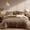 Brown, variant on Queen Size 7 Piece Bed in a Bag, Prewashed Soft Comforter Set, Classic Solid Color All-Season Bedding