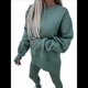 thumbnail image 1 of Conjunto de Sudadera y Leggings para Mujer, 2 Piezas, Sudadera Extragrande, Pantalones Ajustados y Chándal Verde S, 1 of 10