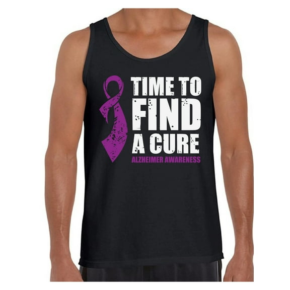 Awkward Styles Time to Find a Cure Shirts Alzheimer Clothing for Men Endalz Tank Top for Men Alzheimer Shirts Alzheimers Awareness Clothes for Men Alzheimer Tank Top Endalz Tshirt Endalz Gifts
