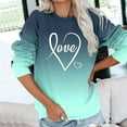 thumbnail image 3 of MSJUHEG T-Shirts de Saint-Valentin pour Femmes, Chandails à Capuchon pour Femmes, Hauts d'Entraînement pour Femmes, Mode Saint-Valentin pour Femmes, Pull à Manches Longues Col Rond avec Impression d'Amour, B L, 3 of 4