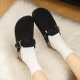 thumbnail image 3 of Lezzglt Suede Clogs for Women Men, Leather Mules with Arch Support, Cork Footbed Sandals Slip-on Potato Shoes with Adjustable Buckle, 3 of 10