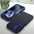 thumbnail image 6 of Mantto Rugged Case for Samsung Galaxy S23 FE, Heavy Duty Military Grade Protective Cover, Triple-Layers Drop Resistant Shockproof Non-Slip Design Phone Case for Samsung Galaxy S23 FE, Navy Blue, 6 of 8