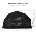thumbnail image 2 of Motorcycle Storage Heavy Duty Motorcycle Shelter Shed Cover, Garage Tent Storage Shelter with Carry Bag, Black 136" x 54", 2 of 7