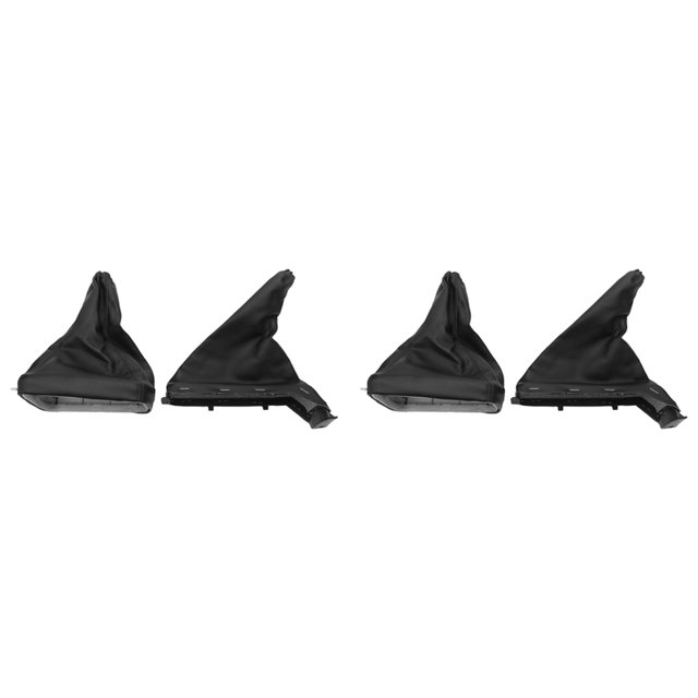 4Pcs Car Handbrake Gear Shift Boot Gaiter Gaitor Pu Leather Black for G A 1998-2004
