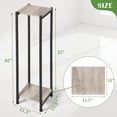 thumbnail image 5 of Extra Tall Plant Stand Indoor,40 Inch Plant Stands,2 Tier Metal Plant Stand with Heavy Duty Wood,Greige and Black, 5 of 12