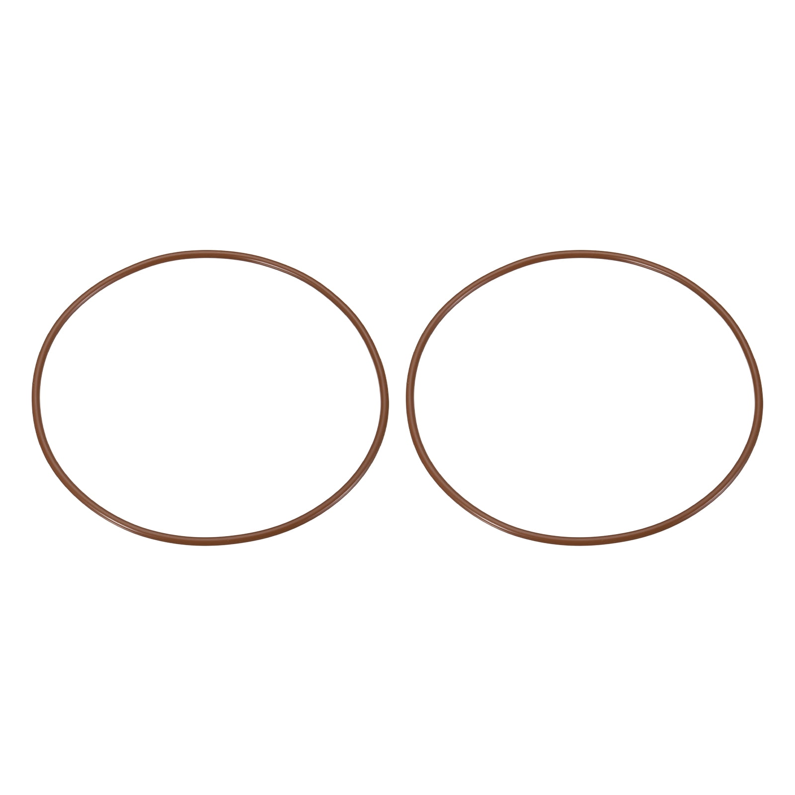 Uxcell Fluorine Rubber O-Rings 5-3/8 OD 5-1/8 ID 1/8 Width 2PCS FKM Sealing O Ring Seal Gasket for Machinery Industrial Engines Plumbing Faucet Hose Automotive Brown
