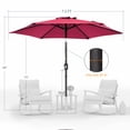 thumbnail image 3 of ACEGOSES 7.5ft Patio Umbrella, Outside Table Umbrellas With Non-Fading Polyester canopy, Wine Red, 3 of 8