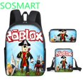 thumbnail image 1 of Conjunto de tres piezas de Bolsa Escolar Roblox con impresión 3D, mochila para estudiantes de primaria y secundaria, bolso para bolígrafos Satchel, 1 of 4