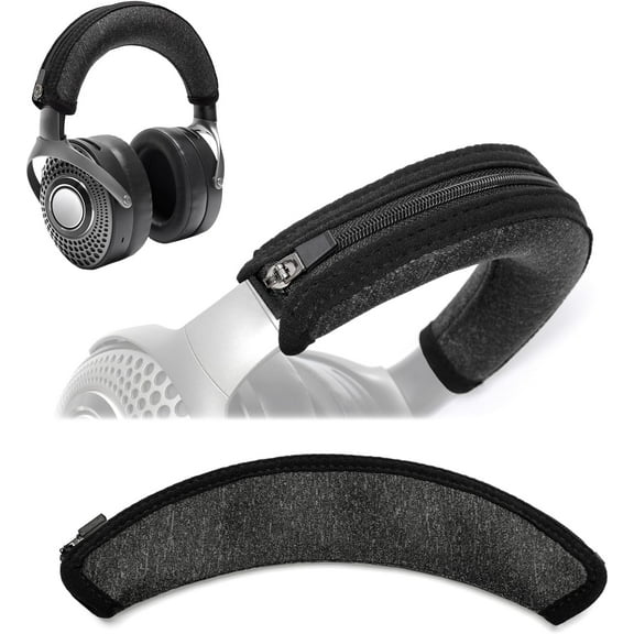Replacement Headphone Headband Cover Compatible with Focal Bathys, Focal Azurys, Focal Lensys, Focal Hadenys Arc-Shaped Headband Cushion Protector with Lock Slider (Black)