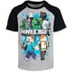 thumbnail image 4 of Set de Remera y Shorts para Niños Minecraft Gris y Negro, 4 of 7