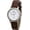 Brown-34mm, variant on Women's 34mm Analog Watch: Classic Design, Stitched Leather Strap