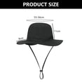 thumbnail image 2 of Sombrero de cubo impermeable para lluvia para mujer, de ala ancha, de verano, UPF50+, sombrero de vaquero para el sol, sombrero de playa flexible suave y plegable para hombre, 2 of 5