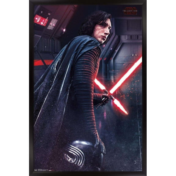 Star Wars: The Last Jedi - Kylo Wall Poster, 14.725" x 22.375", Framed
