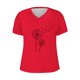 thumbnail image 4 of Camisetas de Manga Corta para las Mujeres, Impresión de Cuello en V Camiseta Casual Top Hecho de 95% Poliéster 5% Spandex para el Uso Diario de Primavera Verano, Camisetas para las Mujeres Casual, 4 of 4
