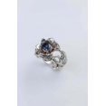 thumbnail image 4 of HeartsAndYou 1ct Natural Round Blue Sapphire Ring Flower Leaf Solitaire 14k SOLID White Gold, 4 of 9