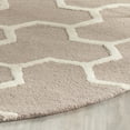 thumbnail image 3 of SAFAVIEH Cambridge Joshua Geometric Tessellation Wool Area Rug, Beige/Ivory, 6' x 6' Round, 3 of 7