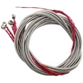 thumbnail image 2 of Set Of 5 Steel Strings for 5 String Guitar Great Replacement ,5x Guitar Strings,silver & red, 2 of 8