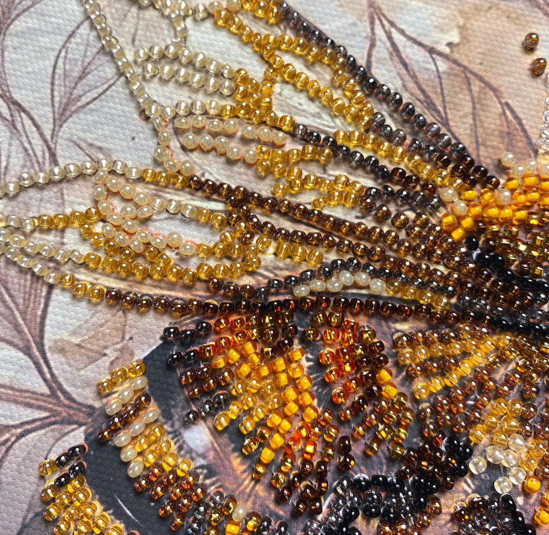 Bead embroidery kit - Golden honey AMB-137