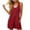 *Red, variant on VBVC Women's Sleeveless U-Neck Jumpsuit, Casual Loose Breathable Short Playsuit For Women, Ladies' Comfy Summer Tank Romper with Pocket,Army Green,S-2XL