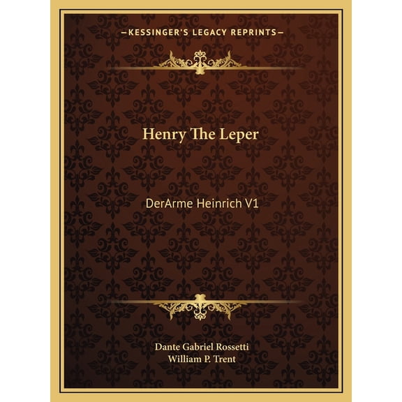 Henry The Leper : DerArme Heinrich V1 (Paperback)
