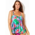 thumbnail image 5 of Swimsuits for All Women's Flyaway Bandeau Tankini Top, 5 of 6