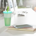 thumbnail image 5 of Color Changing Cups Tumblers with Lids & Straws for Kids - 7 Reusable Plastic Bulk Tumblers with Lids and Straws  24oz Cold Cup Tumbler Set for Kids,Christmas Cups, 5 of 6