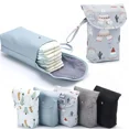 thumbnail image 2 of Reusable Baby Diaper Bag Organizer Portable Stroller Mini Diaper Bag for Travel Large Capacity Mommy Diaper Storage Carrying Bag (animal), 2 of 7
