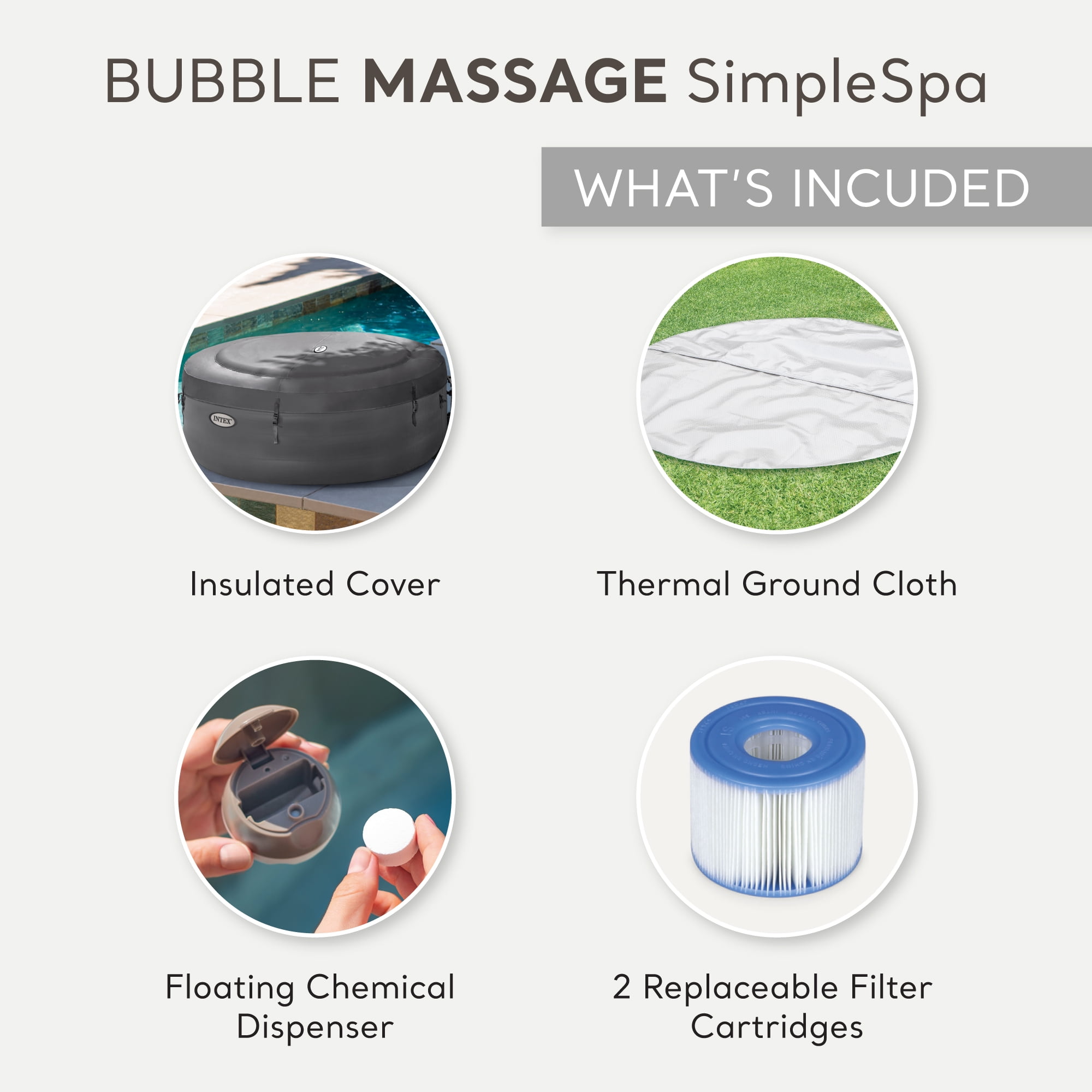 Ensemble spa simple à 4 personnes