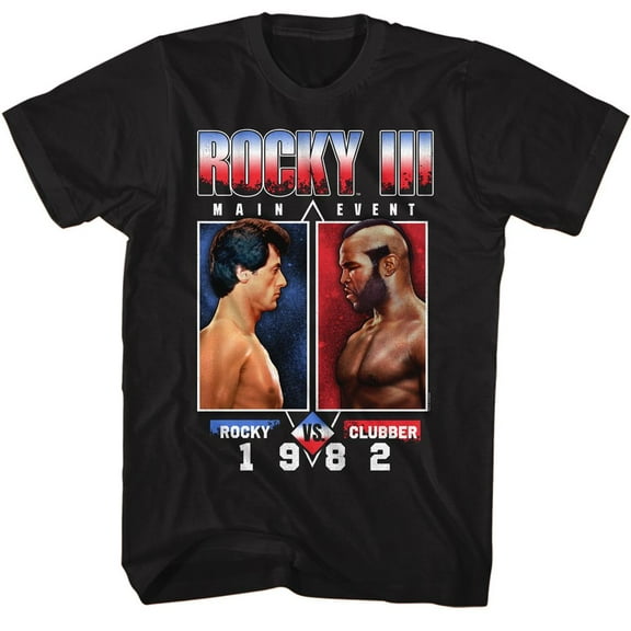 Rocky Vs Clubber Black Adult T-Shirt 2Xlt