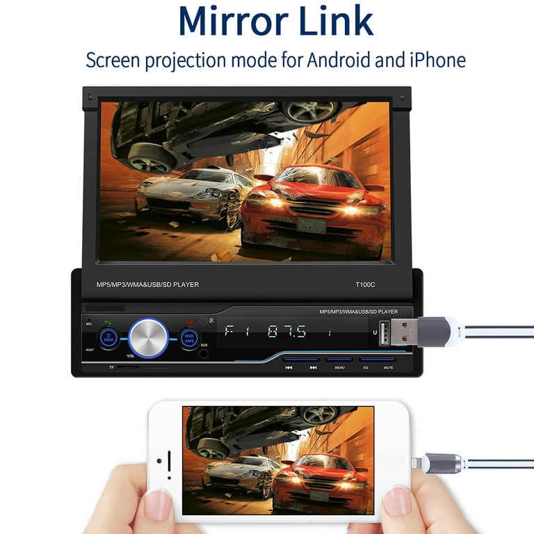 Irene Inevent Car MP5 Player In-Dash Bluetooth-Compatible Car Stereo Audio  System Backup Camera Automobile Multimedia Accessories 