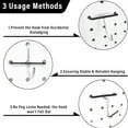 thumbnail image 3 of Peg Locks Plastic Pegboard Hook Locks Pegboard Display Hook Organizer Fixer Peg Board Hook Clip Retainers 100pcs, 3 of 7