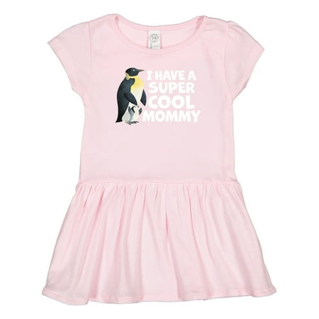 

Inktastic I Have a Super Cool Mommy Penguins Gift Toddler Girl Dress