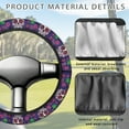 thumbnail image 4 of ZUXONGSY Skull Golf Cart Steering Wheel Cover Flower Universal Auto Accessories Good Texture Nice Look Steering Wheel Cover Protector Club Car Golf Cart Interior Decor Protector, 4 of 7
