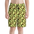 thumbnail image 2 of Cauagu Avocado Print Swim Trunks for Men,Youth Boys Swim Shorts Compression Liner Beach Shorts Boys' Swimming Shorts 7-20 Years Bathing Suit-Small, 2 of 7
