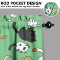 thumbnail image 5 of Kitchen Curtains 36 Inch Short - 3 Panel Set with Cute Cat Paw Pattern, Rod Pocket Window Curtain, 100% Polyester for Pet Lovers Farmhouse, Cafe, Kitchen, Bedroom, Easy Wash, 5 of 6