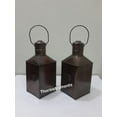 thumbnail image 3 of Copper Metal Port & Starboard Lanterns ~ Set of 2 ~ Ship Oil Lamps ~ Nautical Light Rustic Vintage Home Decor Gifts, 3 of 4