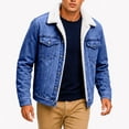 thumbnail image 6 of Jackets For Men Winter Sherpa Lined Denim Jacket Button Down With Pockets Workwear Coat Vintage Trendy Weekend Outdoor Outfits, 6 of 6