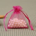 thumbnail image 2 of Huayishang Storage Rack 30 Pieces Drawstring Organza Jewelry Candy Bags Party Wedding Gift Bags Christmas Day Decoration Mesh Bags, Kitchen Essentials Clearance Sale Hot Pink, 2 of 3