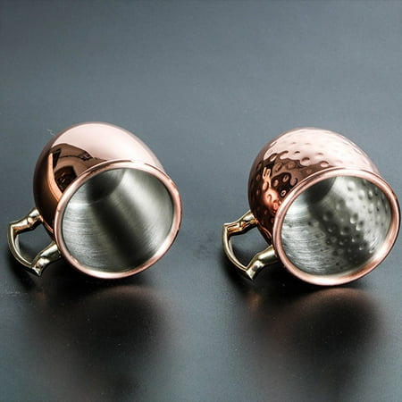 

60ml Mini Hammered Moscow Mule Mug Espresso Copper Mugs Shot Glasses Cute 2oz Stainless Steel Mugs For Mini Bar