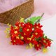 thumbnail image 4 of Decoración exterior de flores artificiales | Orquídea Salto Zou Chrysanthemum de 28 Cabezas | Pequeño arreglo floral de plástico blanco, amarillo, morado, rojo | Ramo de aspecto fresco | Tallos, 4 of 6
