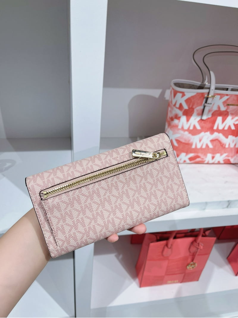 Michael Kors Jet Set Travel Large Trifold Wallet Signature MK