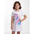 thumbnail image 3 of Comfortable Elegant Short Sleeve Summer Dress for Girls Slim-Fit Casual Dress Round Neck Girls Age 5-13, 3 of 6