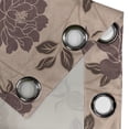 thumbnail image 4 of Ambesonne Floral Grommet Curtain, Nature Rose Pattern Blooms, 50"x96", Dimgray and Camel, 4 of 5